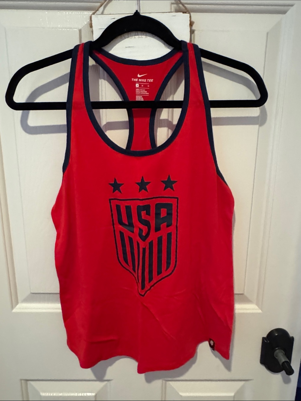 Nike Red Tank Top with Navy USA Shield